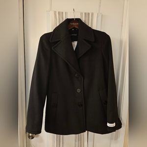 Calvin Klein Wool Jacket in Size 4P, Black Color, New without Tag